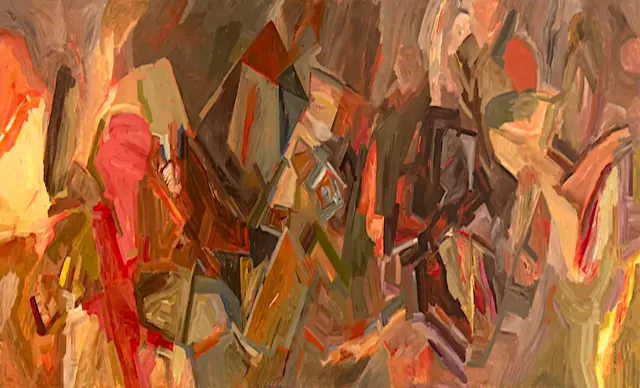 Anti-war artwork by Ib Benoh. End of a World 2003 -2004. Acrylic on canvas.