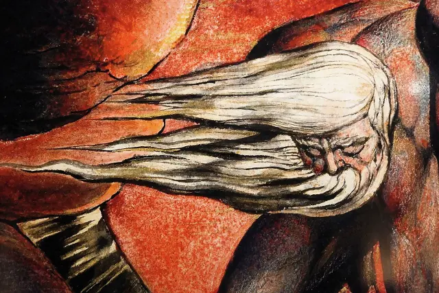 The Ancient of Days by William Blake, 'Der schöne Schein' exhibition of replicas of well-known artwork in the Gasometer in Oberhausen