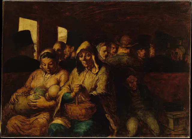 Honoré Daumier, The Third-Class Carriage, c. 1862